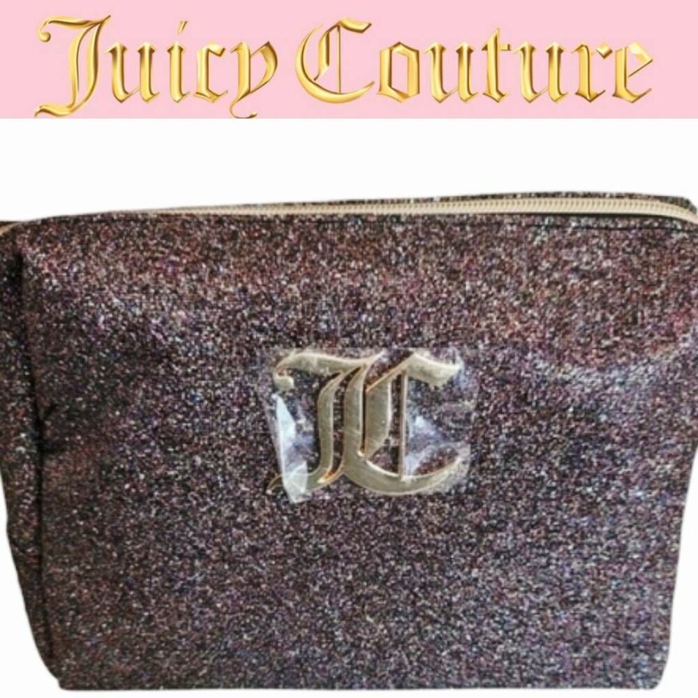 Juicy Couture Metallic Glitter  Cosmetic‎ Pouch